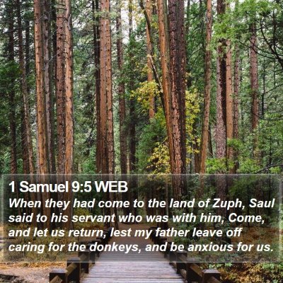 1 Samuel 9:5 WEB Bible Verse Image