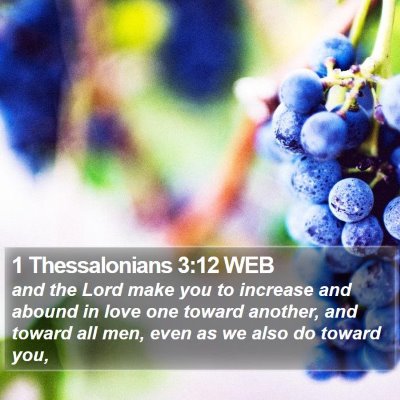 1 Thessalonians 3:12 WEB Bible Verse Image