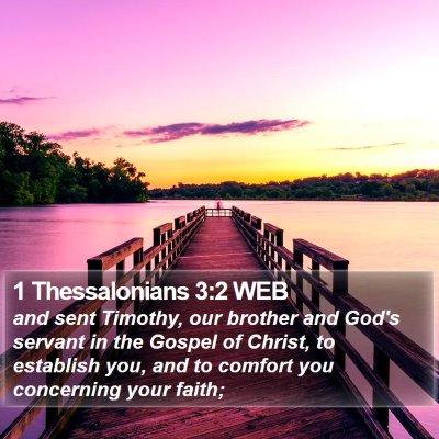 1 Thessalonians 3:2 WEB Bible Verse Image