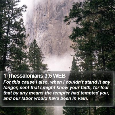 1 Thessalonians 3:5 WEB Bible Verse Image