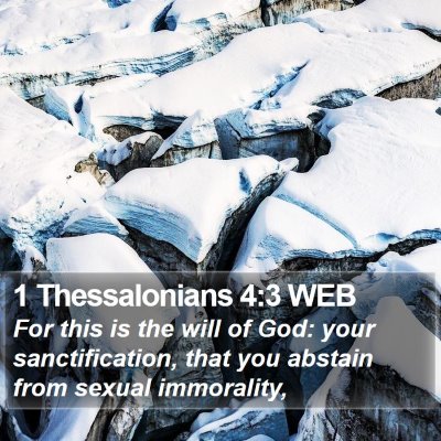 1 Thessalonians 4:3 WEB Bible Verse Image