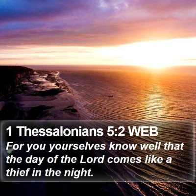 1 Thessalonians 5:2 WEB Bible Verse Image