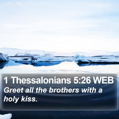 1 Thessalonians 5:26 WEB Bible Verse Image