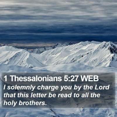 1 Thessalonians 5:27 WEB Bible Verse Image