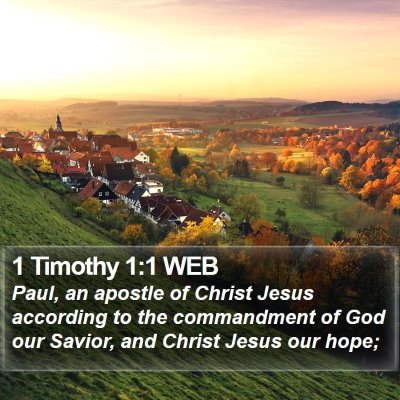 1 Timothy 1:1 WEB Bible Verse Image