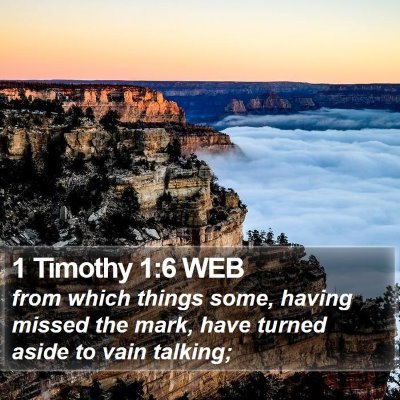 1 Timothy 1:6 WEB Bible Verse Image