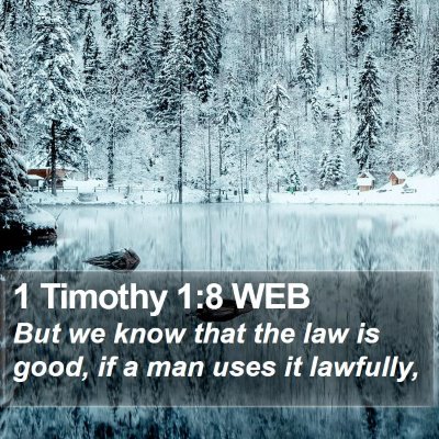 1 Timothy 1:8 WEB Bible Verse Image