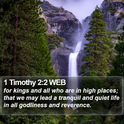 1 Timothy 2:2 WEB Bible Verse Image