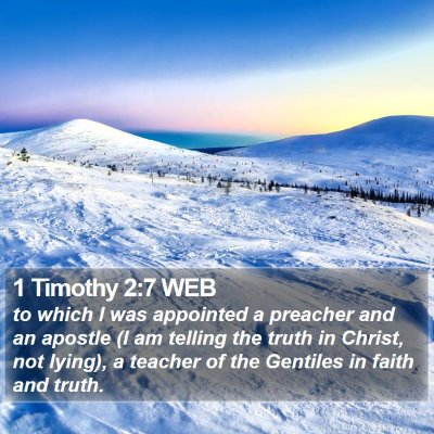 1 Timothy 2:7 WEB Bible Verse Image