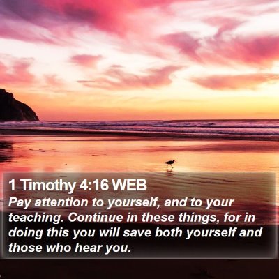 1 Timothy 4:16 WEB Bible Verse Image