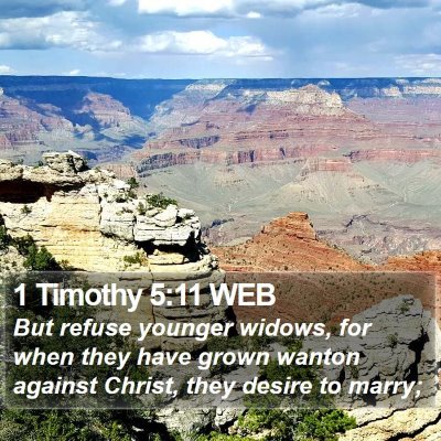 1 Timothy 5:11 WEB Bible Verse Image