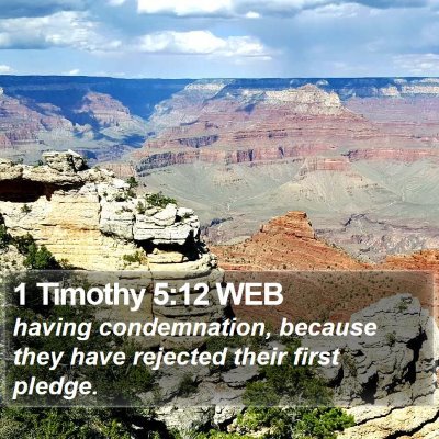1 Timothy 5:12 WEB Bible Verse Image