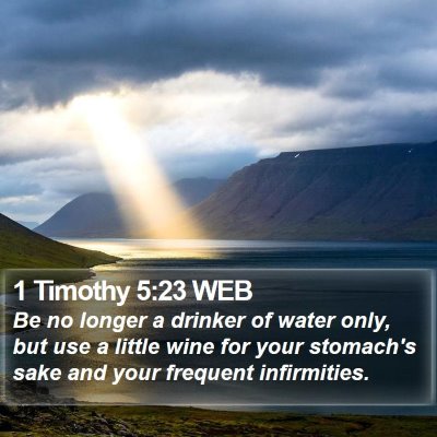 1 Timothy 5:23 WEB Bible Verse Image