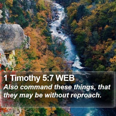 1 Timothy 5:7 WEB Bible Verse Image
