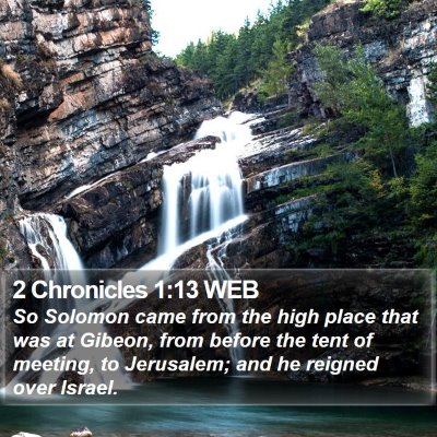 2 Chronicles 1:13 WEB Bible Verse Image