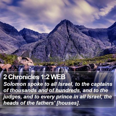 2 Chronicles 1:2 WEB Bible Verse Image