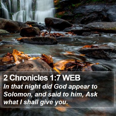 2 Chronicles 1:7 WEB Bible Verse Image
