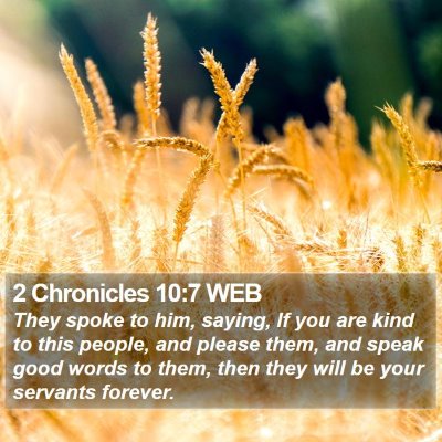 2 Chronicles 10:7 WEB Bible Verse Image