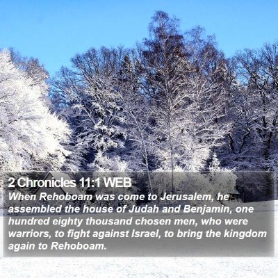 2 Chronicles 11:1 WEB Bible Verse Image