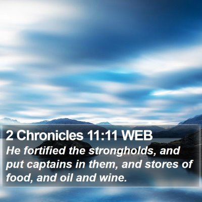 2 Chronicles 11:11 WEB Bible Verse Image