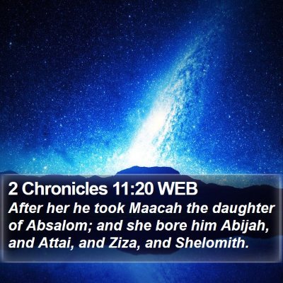 2 Chronicles 11:20 WEB Bible Verse Image