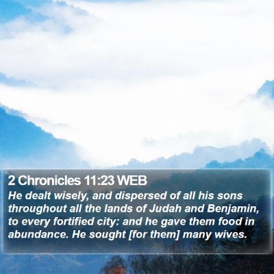 2 Chronicles 11:23 WEB Bible Verse Image