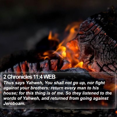 2 Chronicles 11:4 WEB Bible Verse Image