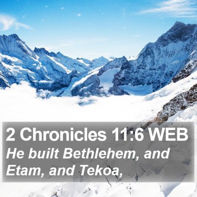 2 Chronicles 11:6 WEB Bible Verse Image