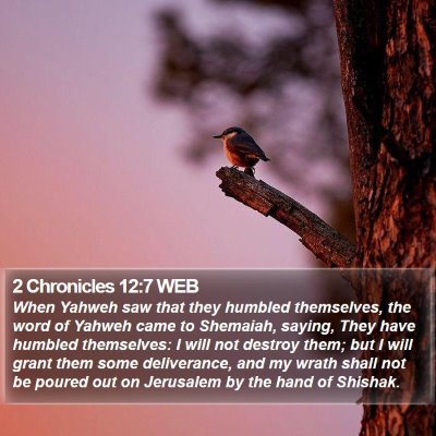 2 Chronicles 12:7 WEB Bible Verse Image