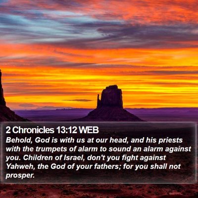 2 Chronicles 13:12 WEB Bible Verse Image