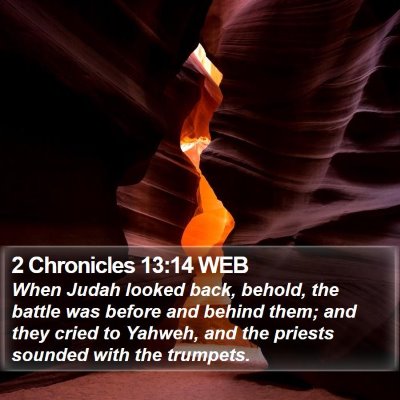2 Chronicles 13:14 WEB Bible Verse Image