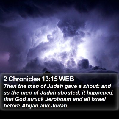 2 Chronicles 13:15 WEB Bible Verse Image