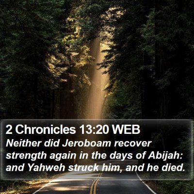 2 Chronicles 13:20 WEB Bible Verse Image
