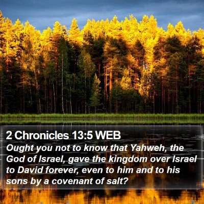 2 Chronicles 13:5 WEB Bible Verse Image