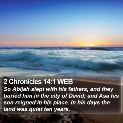 2 Chronicles 14:1 WEB Bible Verse Image
