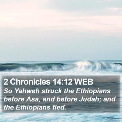 2 Chronicles 14:12 WEB Bible Verse Image