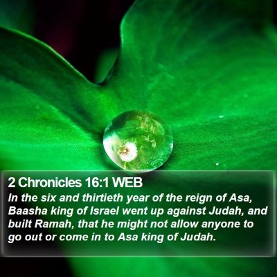 2 Chronicles 16:1 WEB Bible Verse Image