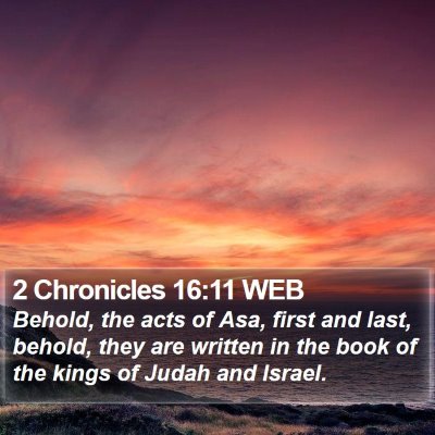 2 Chronicles 16:11 WEB Bible Verse Image