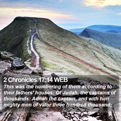 2 Chronicles 17:14 WEB Bible Verse Image