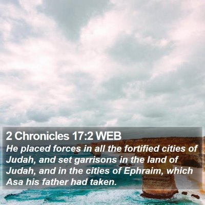 2 Chronicles 17:2 WEB Bible Verse Image