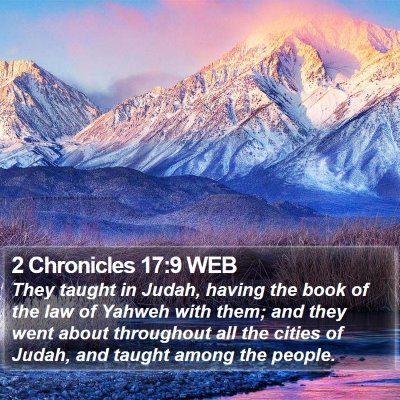 2 Chronicles 17:9 WEB Bible Verse Image