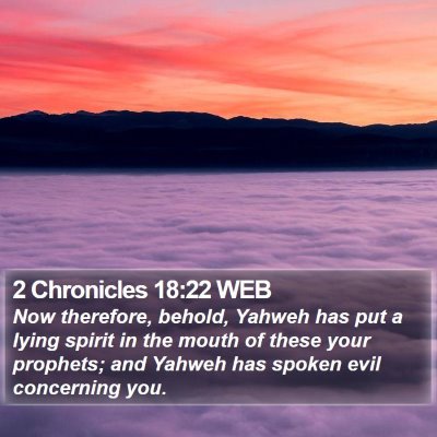2 Chronicles 18:22 WEB Bible Verse Image