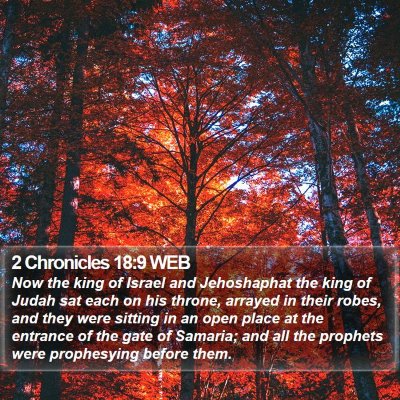 2 Chronicles 18:9 WEB Bible Verse Image