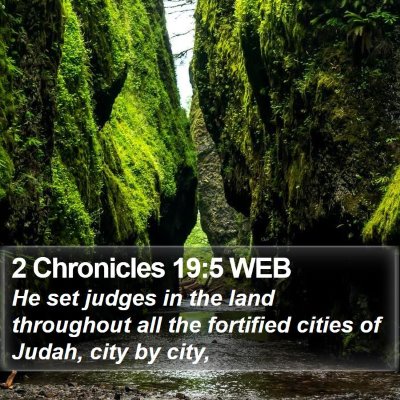 2 Chronicles 19:5 WEB Bible Verse Image