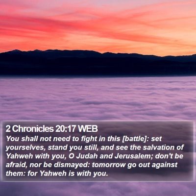 2 Chronicles 20:17 WEB Bible Verse Image