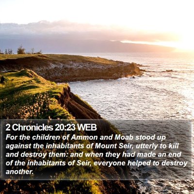 2 Chronicles 20:23 WEB Bible Verse Image