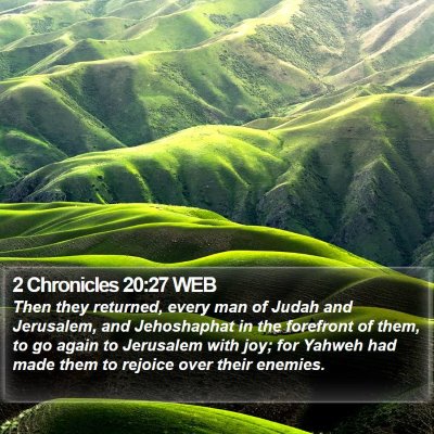 2 Chronicles 20:27 WEB Bible Verse Image