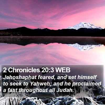 2 Chronicles 20:3 WEB Bible Verse Image