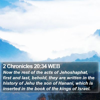 2 Chronicles 20:34 WEB Bible Verse Image