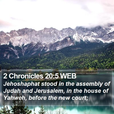 2 Chronicles 20:5 WEB Bible Verse Image